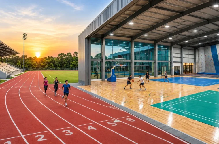 Different types of athletic track systems for sports facilities